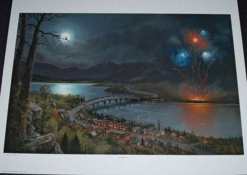 Jesse Barnes Signed and Numbered Limited Edition Lithograph: "Land Of The Free"
