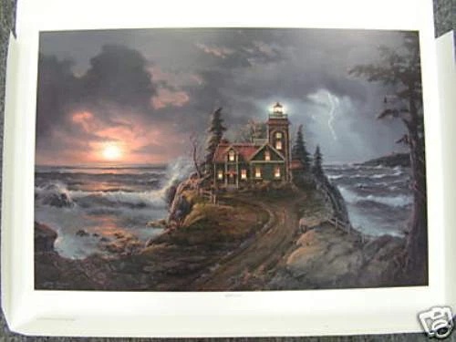 Jesse Barnes Signed and Numbered Limited Edition Lithograph: "Lighthouse Cove"