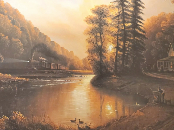 Jesse Barnes Signed and Numbered Limited Edition Lithograph: "Peaceful Evening"