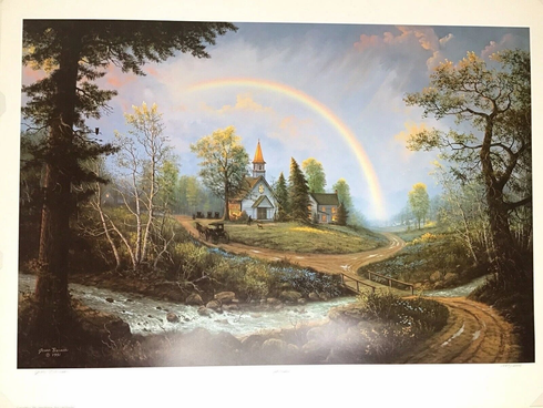 Jesse Barnes Signed Limited Edition Lithograph: "October Radiance"