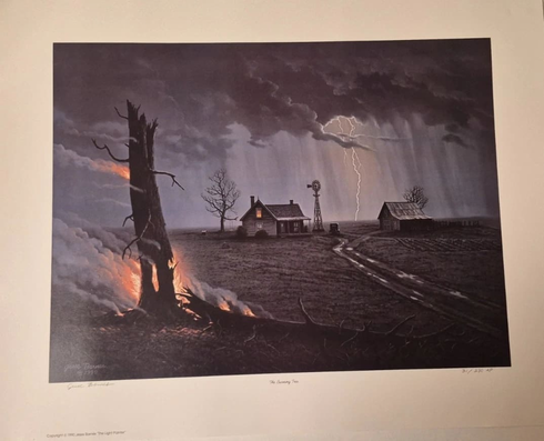 Jesse Barnes Signed Limited Edition Lithograph Print: "The Burning Tree" Jesse Barnes Signed Limited Edition Lithograph Print: "The Burning Tree"