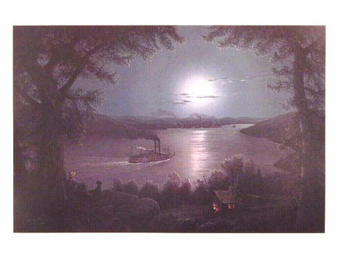 Jesse Barnes Signed Limited Edition Offset Lithograph: "Night on the Mississippi"