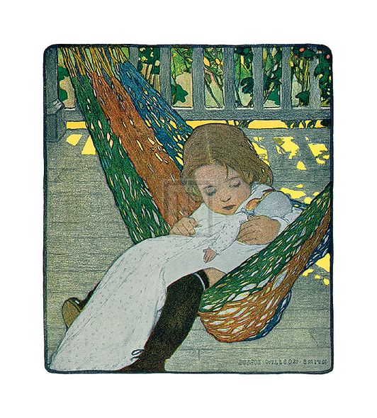 Jessie Willcox Smith Hand Numbered Limited Edition Print on Paper :"Rocking Baby Doll to Sleep"