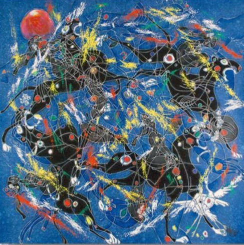 Jiang Tiefeng Limited Edition Serigraph Print: "Song Of The Panthers" Jiang Tiefeng Limited Edition Serigraph Print: "Song Of The Panthers"