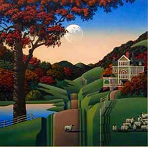 Jim Buckels Hand Signed Publisher Proof Lithograph with gold silkscreen:"Seven Sisters Rd (PP)"