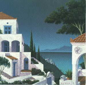 Jim Buckels Limited Edition Hand embellished Serigraph on Canvas: "Scylla and Charybdis"