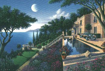 Jim Buckels Limited Edition Serigraph on Paper: "Villa Capulet"