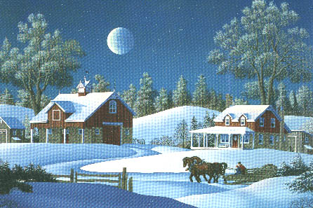 Jim Buckels Limited Edition Serigraph on Paper: "Winterset Farm"