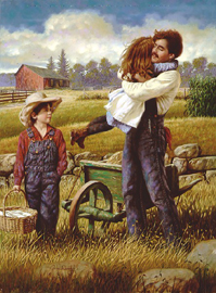 JIM DALY 12X9 Secondary Market Art: "BOUNTIFUL LAND"