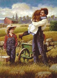 JIM DALY 12X9 Secondary Market Art: "BOUNTIFUL LAND"