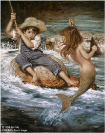JIM DALY 16X20 Secondary Market Art: "CATCH OF MY DREA SGCNV"