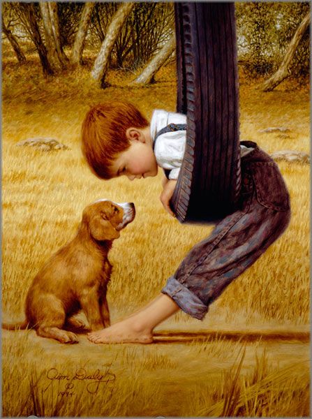 JIM DALY 9X12 Secondary Market Art: "EYE TO EYE"
