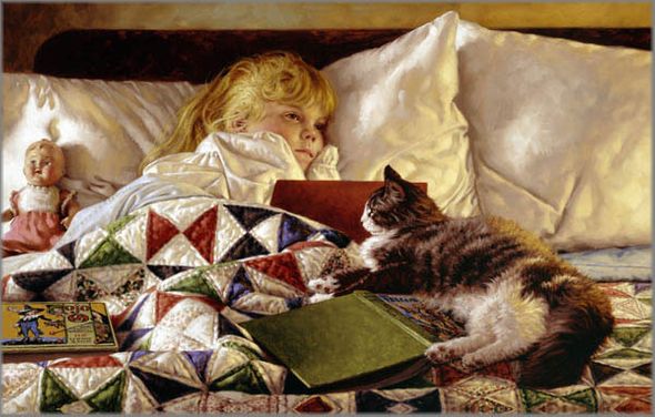 Jim Daly Artist Hand Signed Fine Art Canvas Giclee: "Drifting Off"