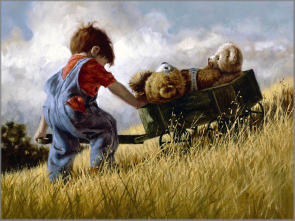 Jim Daly Artist Hand Signed Fine Art Canvas Giclee: "Long Haul"