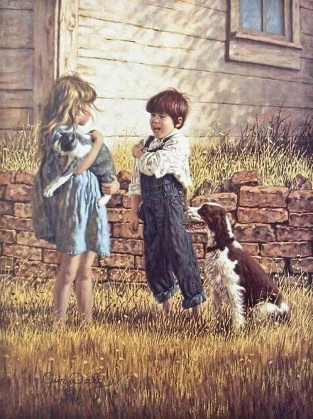 Jim Daly Signed and Numbered Limited Edition Lithograph: "Confrontation"