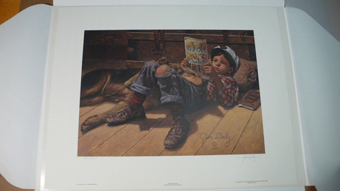 Jim Daly Signed and Numbered Limited Edition Lithograph: "Favorite Reader"