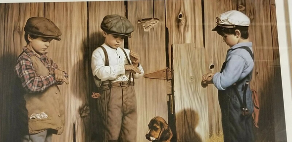 Jim Daly Signed and Numbered Limited Edition Lithograph: "Odd Man Out"