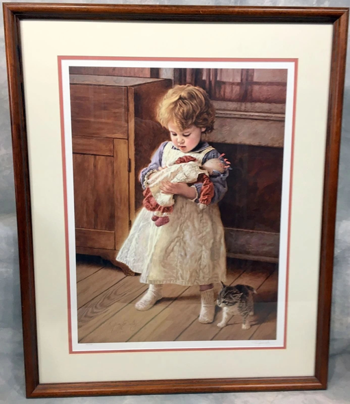 Jim Daly Signed and Numbered Limited Edition  Lithograph: "Playmates"