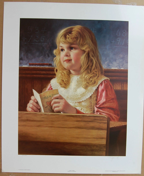 Jim Daly Signed and Numbered Limited Edition Lithograph: "Secret Admirer"