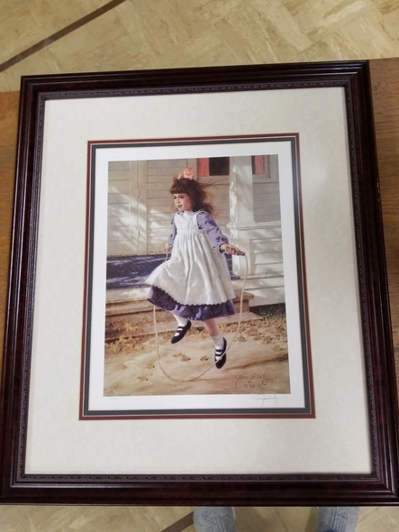 Jim Daly Signed and Numbered Limited Edition Lithograph: "Skipping Rope"
