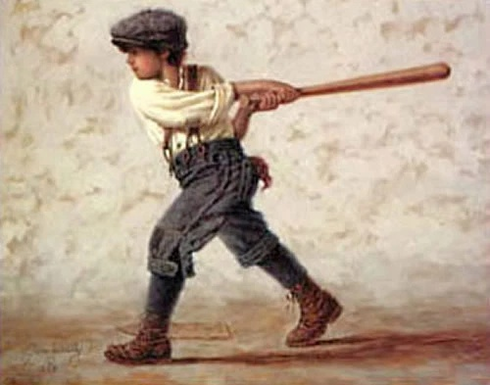 Jim Daly Signed and Numbered Limited Edition Lithograph: "Slugger" Jim Daly Signed and Numbered Limited Edition Lithograph: "Slugger"