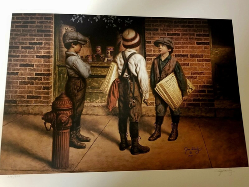 Jim Daly Signed and Numbered  Limited Edition  Lithograph: "Territorial Rights"