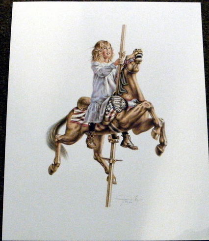 Jim Daly Signed and Numbered Limited Edition Lithograph: "The Flying Horse" Jim Daly Signed and Numbered Limited Edition Lithograph: "The Flying Horse"