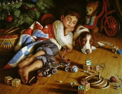 Jim Daly Signed and Numbered Limited Edition Lithograph: "To All A Good Night" Jim Daly Signed and Numbered Limited Edition Lithograph: "To All A Good Night"