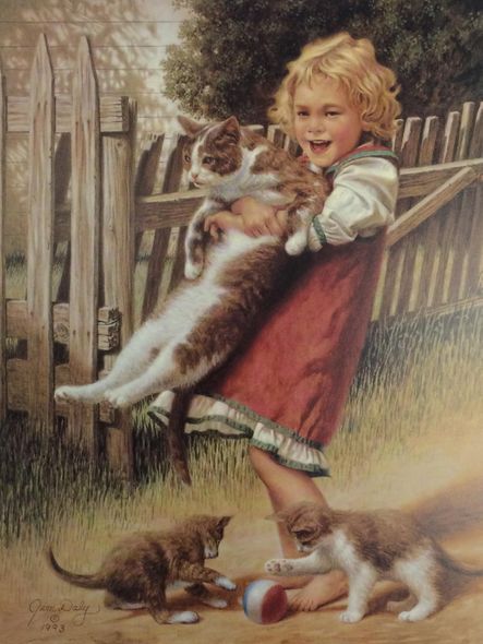 Jim Daly Signed by the Artist Limited Edition Paper Lithograph:"Childhood Friends"