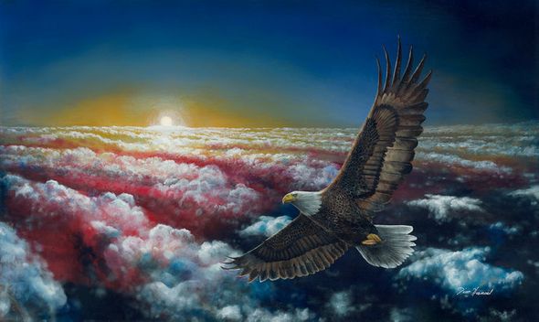 Jim Hansel Hand Signed and Numbered Limited Edition Canvas:"Land of the Free"