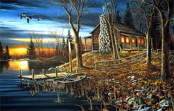 Jim Hansel Hand Signed and Numbered Limited Edition Canvas: "Complete Serenity"