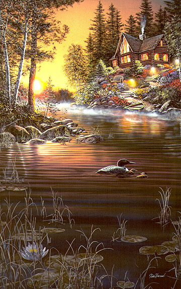 Jim Hansel Hand Signed and Numbered Limited Edition Canvas: "Garden Hideaway"