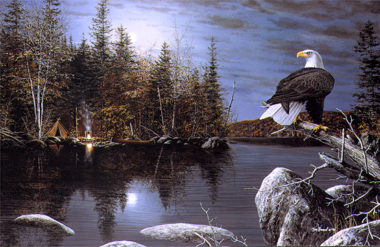 Jim Hansel Hand Signed and Numbered Limited Edition Canvas: "Reflections"
