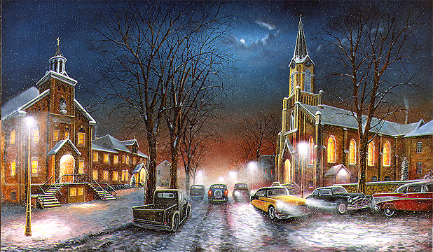 Jim Hansel Hand Signed and Numbered Limited Edition Canvas: "Faith Through the Ages"