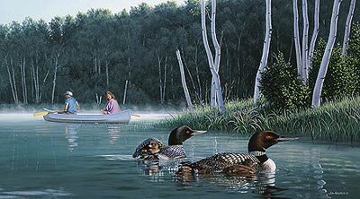 Jim Kasper Limited Edition Print:"Two By Two-Loons "