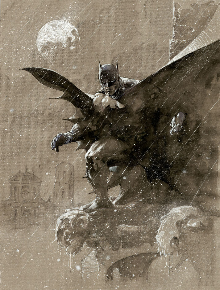 Jim Lee. Artist Signed Limited Edition Giclee Print:"Batman Over San Prospero"