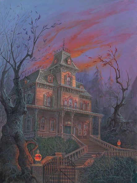 MIchael Humphries Signed Disney Ltd Ed Gallery Wrap Canvas:"Phantom Manor"