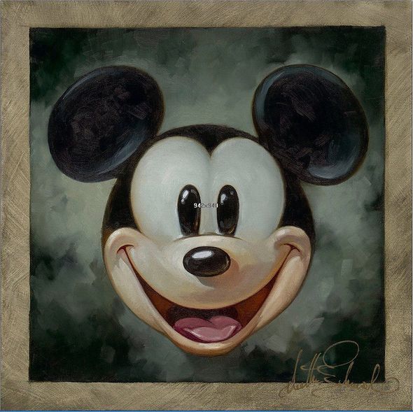 Heather Edwards Signed Disney Ltd Ed Gallery Wrap Canvas:"Mickey: Chiaroscuro"