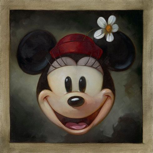 Heather Edwards Signed Disney Ltd Ed Gallery Wrap Canvas:"Minnie: Chiaroscuro"