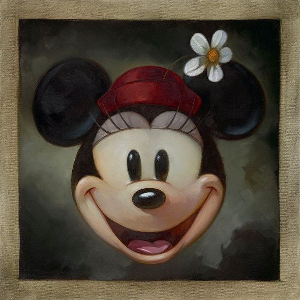 Heather Edwards Signed Disney Ltd Ed Gallery Wrap Canvas:"Minnie: Chiaroscuro"
