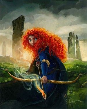 Jim Salvati Signed and Numbered Hand-Embellished Gicl&eacute;e on Canvas: "Brave Merida (Lg)"