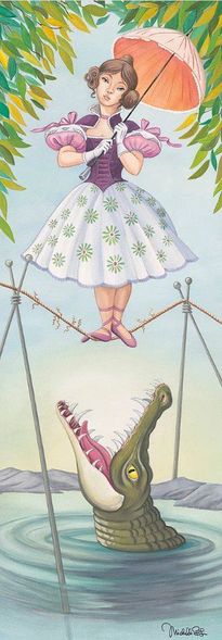 Michelle St. Laurent Signed Disney Ltd Ed Gallery Wrap Canvas:"The Tightrope Walker"