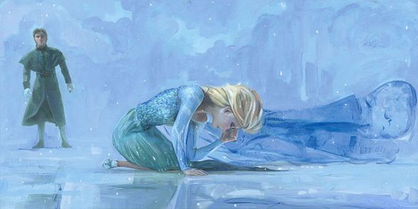 Jim Salvati Signed and Numbered Limited Edition Hand-Textured Gicl&eacute;e on Canvas:" The Coldest Day"