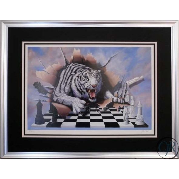 Jim Todd Offset Lithograph on Paper; Hand Signed by the Artist; Framed: 24.5" x 31": "Poor Loser"