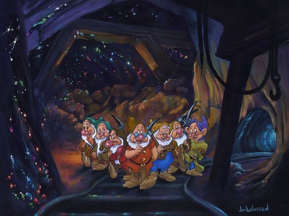 Jim Warren Hand Signed and Numbered Limited Edition Embellished Canvas Giclee:"After a Hard Day's Work"
