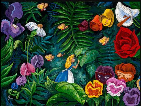 Jennifer Lana Signed Disney Ltd Ed Gallery Wrap Canvas:"Floral Observation"