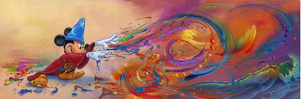 Jim Warren Signed and Numbered Hand-Embellished Gicl&eacute;e on Canvas:"Magical Hands"