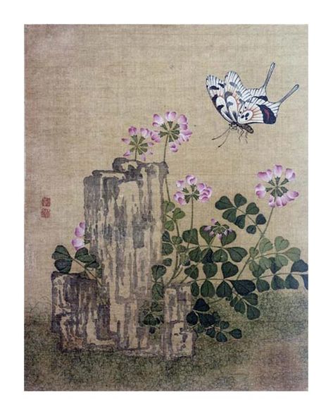 Jing Yi Fine Art Open Edition Gicl&eacute;e:"Silk Leaf From an Album of Flower and Bird Paintings"