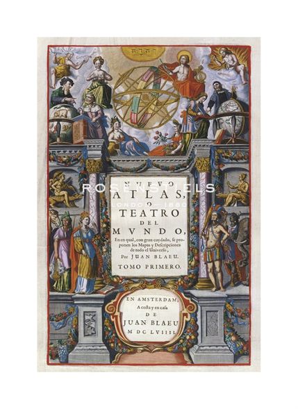 Joan Blaeu Hand Numbered Limited Edition Print on Paper :"Nuevo Atlas o Teatro del Mundo, 1659"