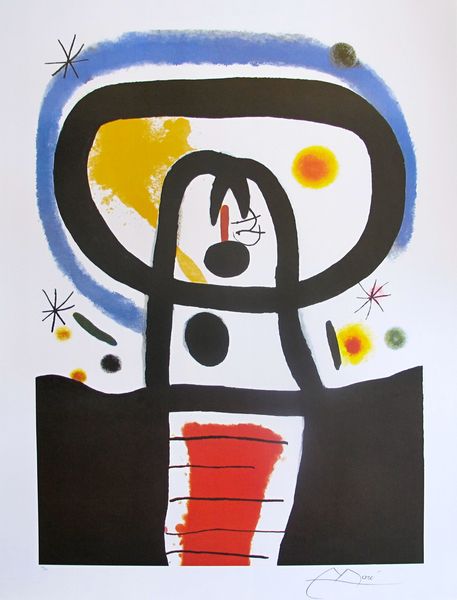 Joan Miro Facsimile Signed Lithograph:"Equinox"